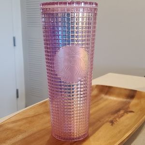 Starbucks Holiday Tumbler - Icy Pink Grid